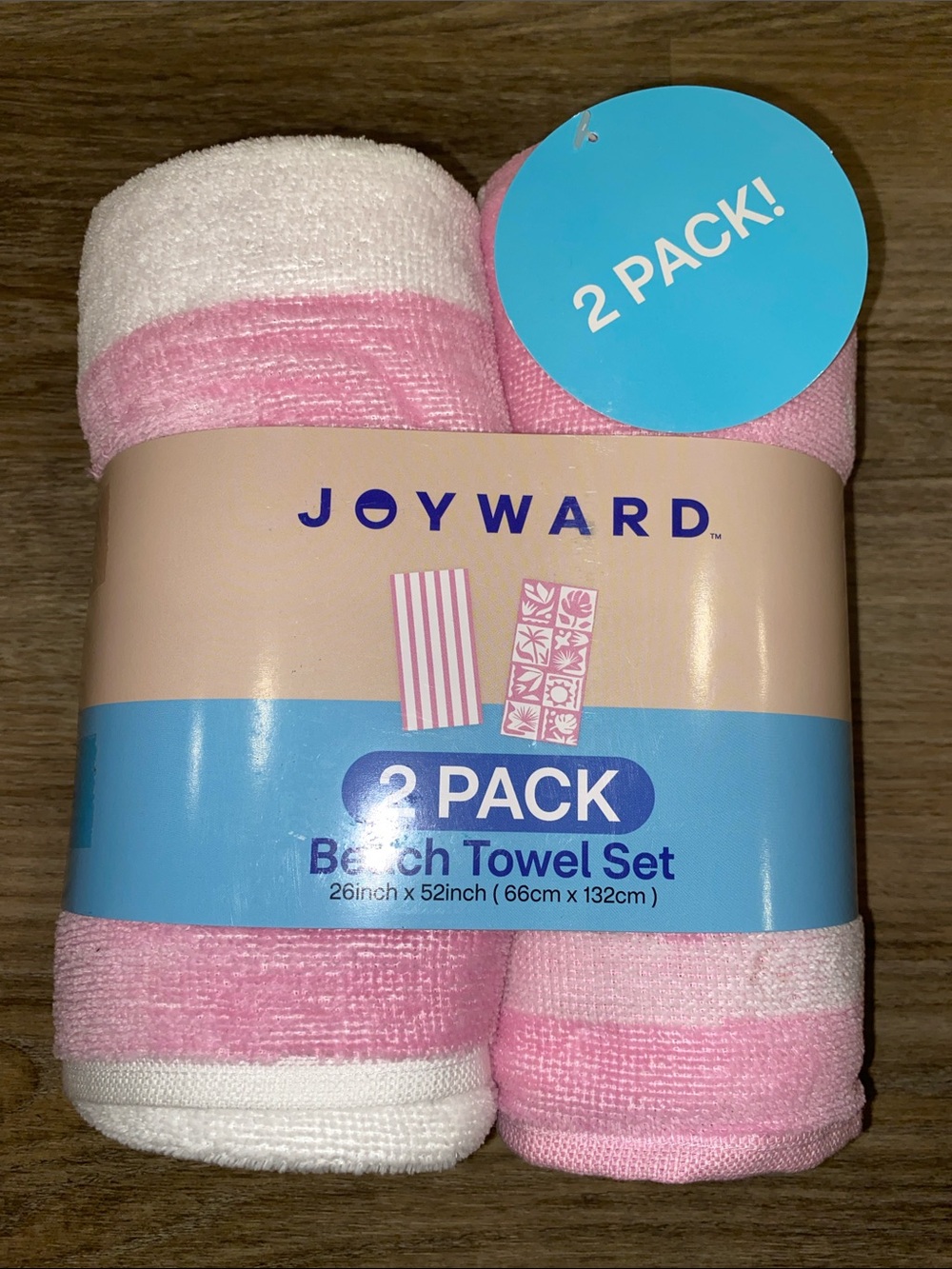 Pink & White Hand Towel Duo - 2 Pack